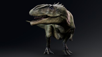 Carcharodontosaurus Realistic Model of background, 3d rendering