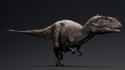 Carcharodontosaurus Realistic Model of background, 3d rendering
