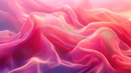 Fototapeta premium Pink Silk Curves Layers Waves Macro Fabric Texture Color Gradient Abstract Artwork Background Concept, Web Graphic Wallpaper, Digital Art Backdrop 