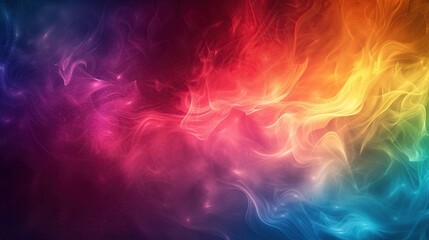 Galactic Rainbow Smoke Energy Blast Power Burst Waves Colorful Abstract Artwork Background Concept, Web Graphic Wallpaper, Digital Art Backdrop
