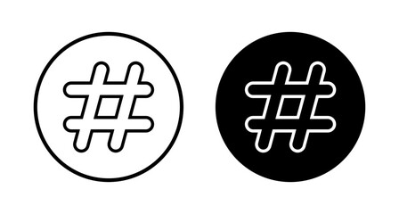 Hashtag icon vector isolated on white background. hashtag vector icon