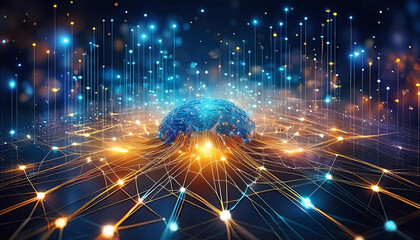 Fototapeta premium Technologie Verbindungen