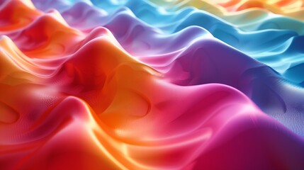 Obraz premium Colorful Wave Pattern Abstract Background. Stunning abstract background with a wave pattern in vibrant colors, creating a visually captivating and dynamic scene.