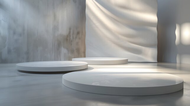 Podium designed for dynamic product presentations, adaptable to different showcases.