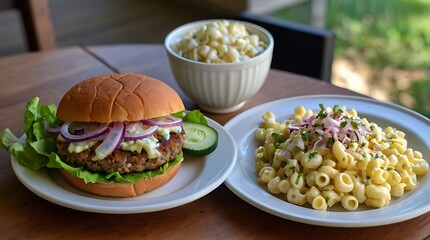 hamburger on a plate