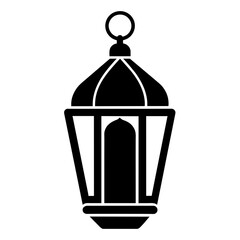 Lantern icon vector art silhouette illustration