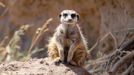 Fototapeta premium Meerkat at the Jungle Park in Tenerife