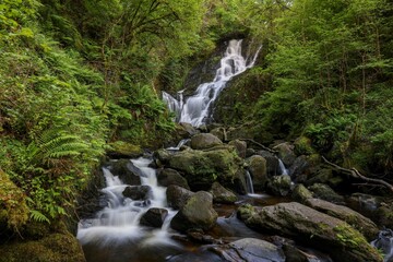 The Torc Waterfall at the Killarney National Park in Ireland