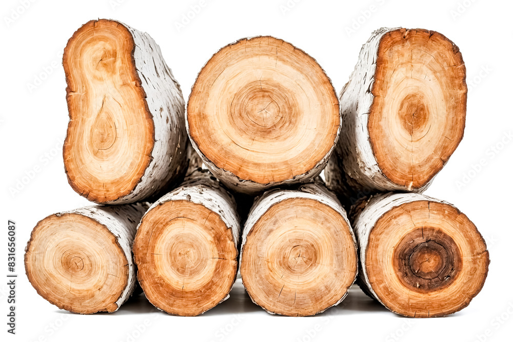 Poster stack of tree trunks