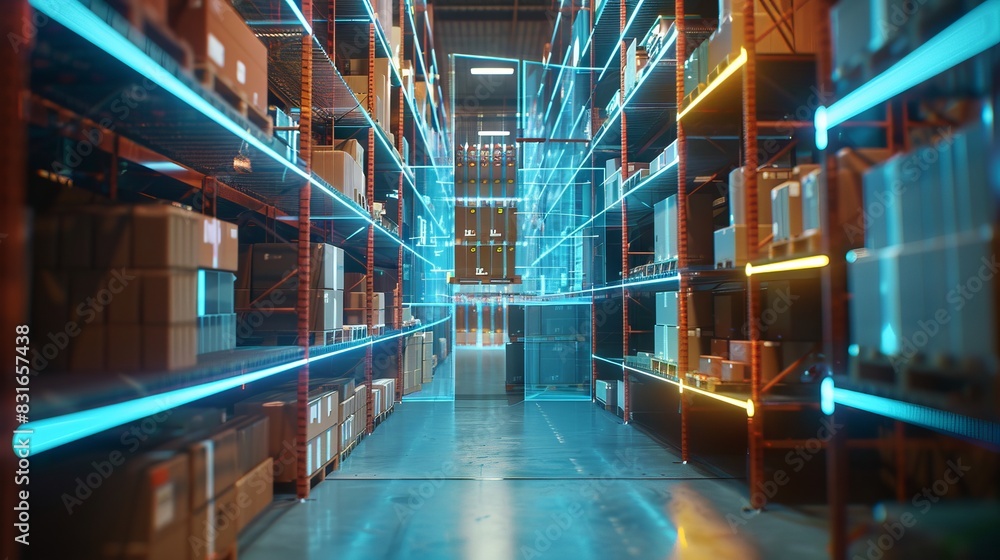 Aufkleber smart warehouse management system using augmented reality technology to identify package picking and