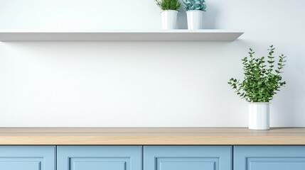 Wood Cabinet Shelf Home Decoration