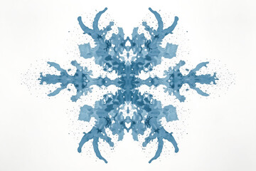 Abstract blue snowflake design
