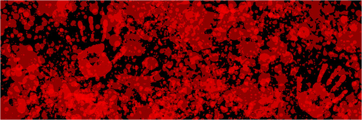 怖いホラーな血痕ベクターフレーム背景