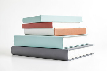 Stack of books with pastel colored covers