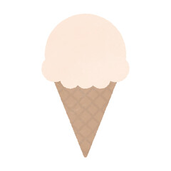 バニラアイスの水彩イラスト