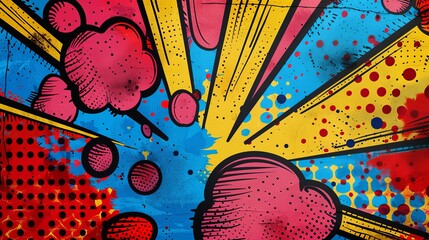 Playful Pop-Art Abstract Background