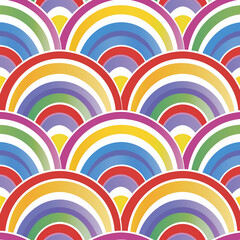 Playful Multicolor Rainbow Kite: Arcs in Nylon Design
