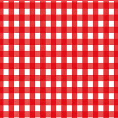 Fototapeta premium Classic Red Picnic Cloth: Checkerboard Fabric Texture