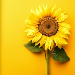 Sunflower background with copy space. Valentines day, mothers day, women's day concept. 