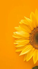 Sunflower background with copy space. Valentines day, mothers day, women's day concept. 