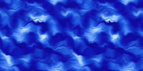 Water blur degrade alcohol ink border background. Seamless liquid flow stripe effect. Distorted tie dye wash variegated fluid blend. Repeat ombre pattern for sea, ocean, nautical maritime backdrop