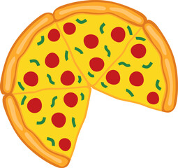 Pizza Illustration Simple