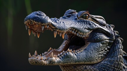 Wild Alligator Showcasing Powerful Teeth
