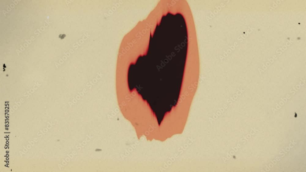 Poster abstract blob colorful shapes animation with a retro style film look, dust and noise textured partic