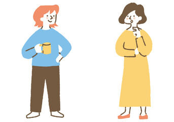 Two women discussing work_Color