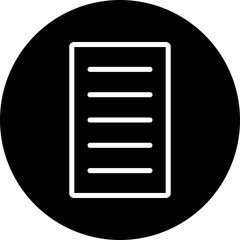 List Line White Circle Black Icon Design