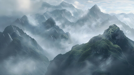 cloudy mountain landscape