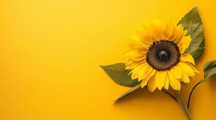 Sunflower background with copy space. Valentines day, mothers day, women's day concept. 