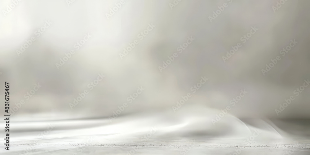 Poster white empty room with smoke or fog on white background. misty ethereal scene with soft light and ref