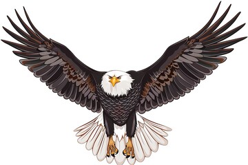 Soaring eagle emoji with outstretched wings