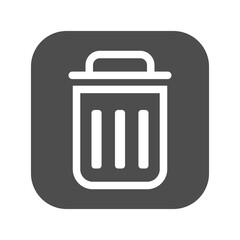 Rubbish bin icon logo design