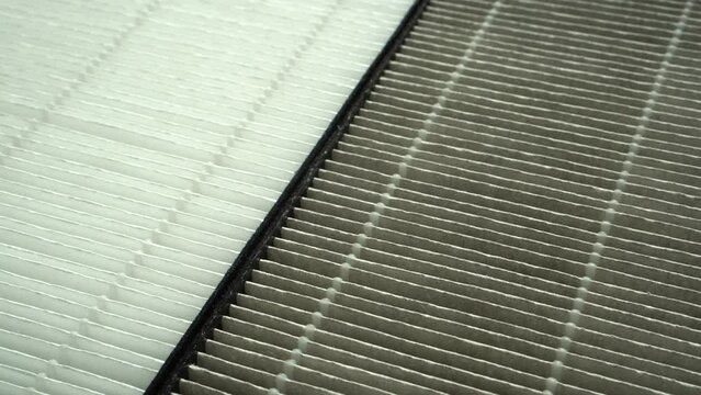 Air purify filters before and after weather earth pollution black and white