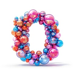 Obraz premium Bubble font of letter 