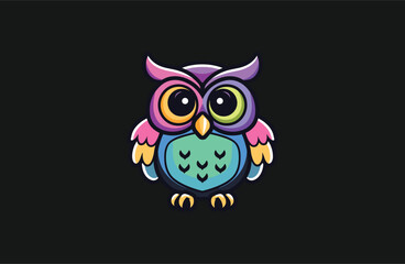 Obraz premium Owl logo design template vector illustration