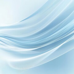 Fototapeta premium Smoothly flowing abstract blue waves grace a soft backdrop