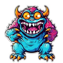 Obraz premium Art illustration monster angry full color