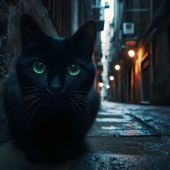 Foto de un gato negro 