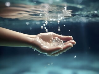 Fototapeta premium hand in water