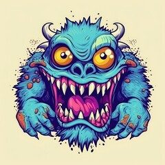 Art illustration monster angry Design t-shirt