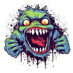 Art illustration monster angry Design t-shirt