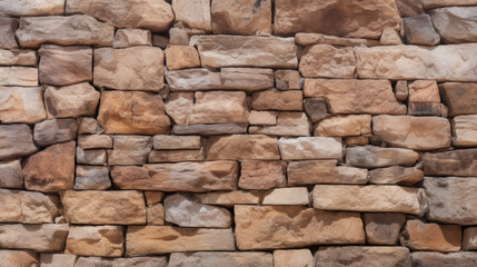 Classical Style Stone Wall with Large Rough Stones and Unpolished Patterns, Exuding High-Class and Design Aesthetic, Ideal for Industrial or Historical Backgrounds