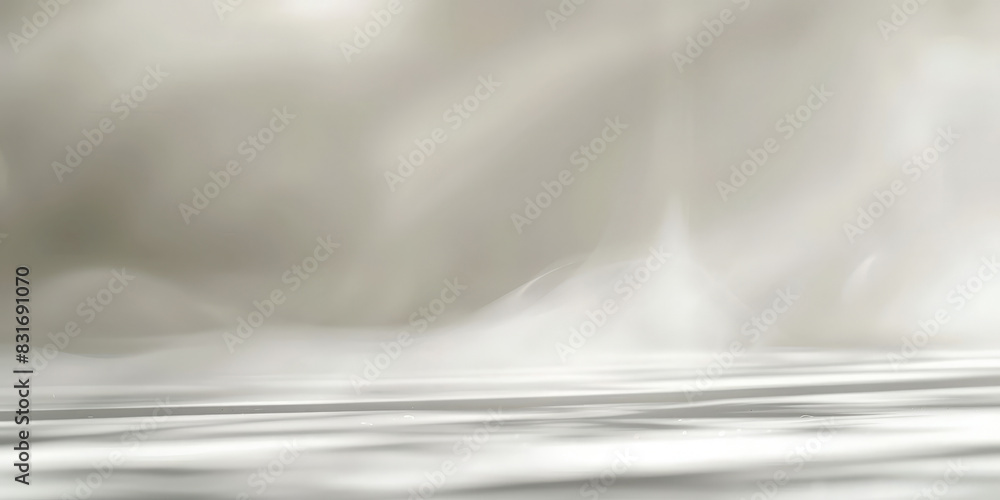 Poster white empty room with smoke or fog on white background. misty ethereal scene with soft light and ref