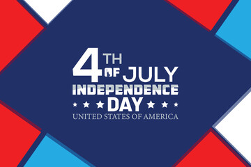 4th Of July Independence Day. USA Celebration banner background. Vector illustration.