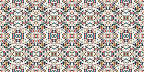 꽃잎을 활용한 한국 전통문양의 추상적 배경-Abstract background featuring Korean traditional patterns using flower petals