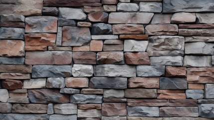 Classical Style Stone Wall with Large Rough Stones and Unpolished Patterns, Exuding High-Class and Design Aesthetic, Ideal for Industrial or Historical Backgrounds