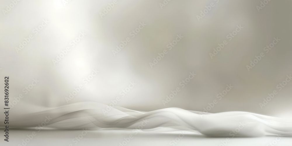 Poster white empty room with smoke or fog on white background. misty ethereal scene with soft light and ref